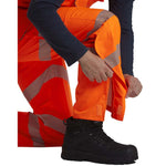Leo NORTHAM Hi-Vis Orange Waterproof Bib & Brace Class 2 BB01-O-LEO