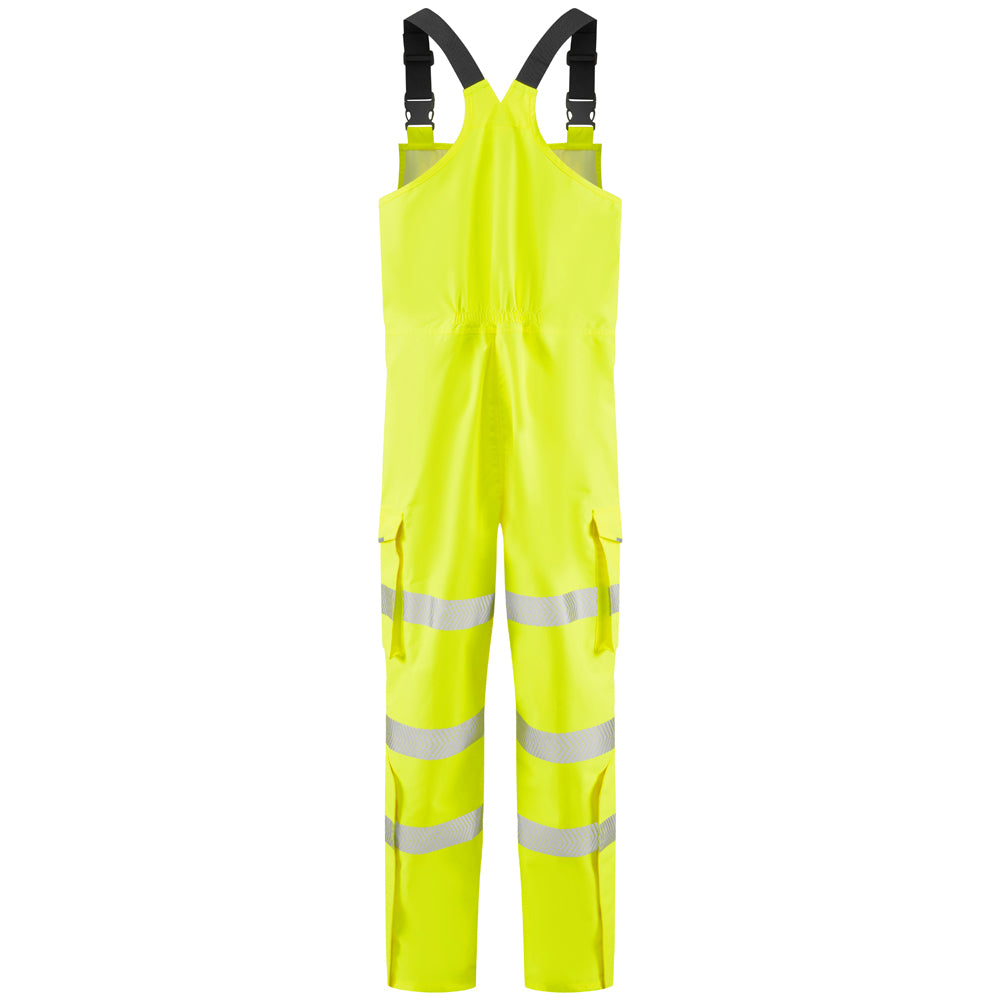 Leo NORTHAM Hi-Vis Yellow Waterproof Bib & Brace Class 2 BB01-Y-LEO