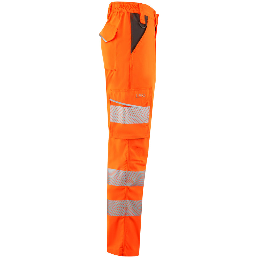 Leo WINSWELL Women's Hi-Vis Orange Stretch Work Trousers CL05-O-LEO