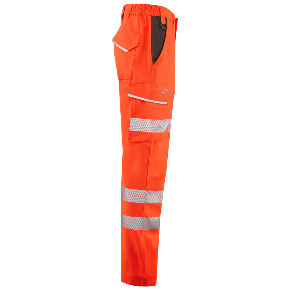 Leo WINSFORD Hi-Vis Orange Stretch Work Trousers Class 1 CT05-O-LEO