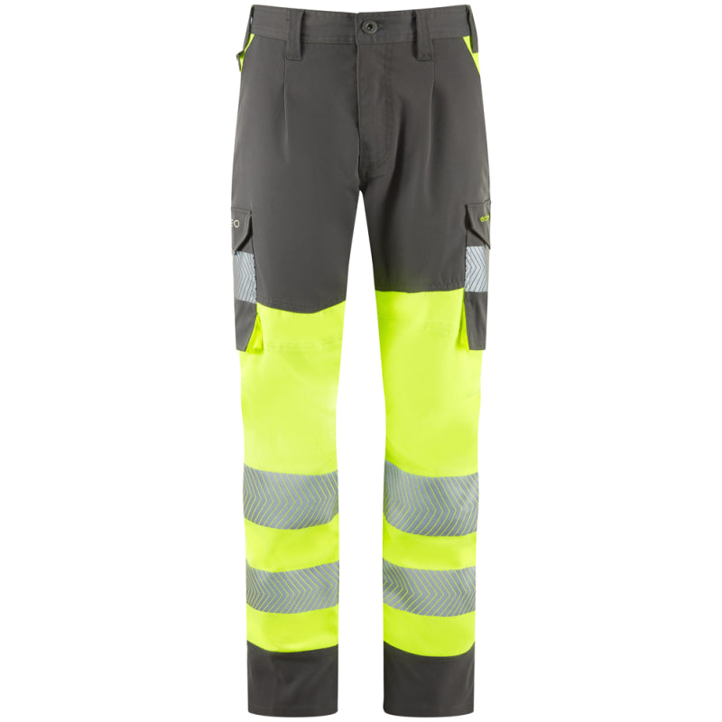 Leo WINSWELL Women's Hi-Vis Yellow/Grey Stretch Trousers CL05-Y/GY-LEO