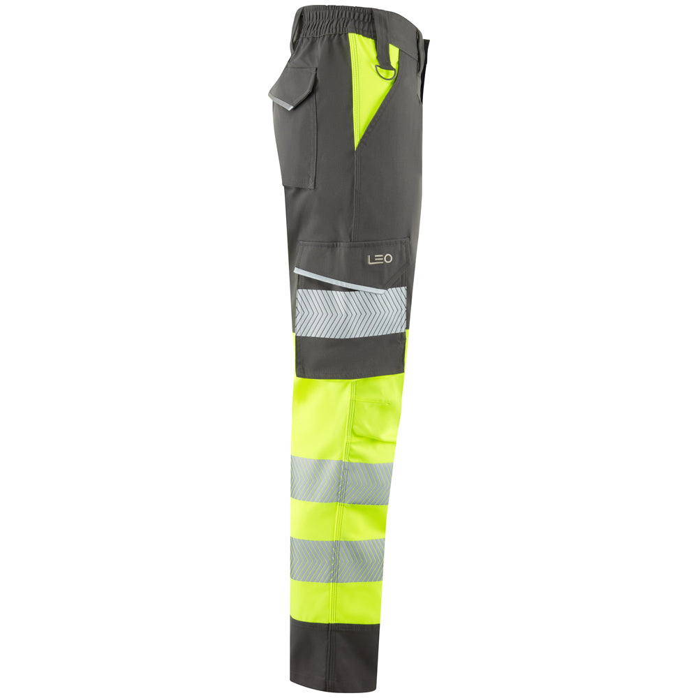 Leo WINSWELL Women's Hi-Vis Yellow/Grey Stretch Trousers CL05-Y/GY-LEO