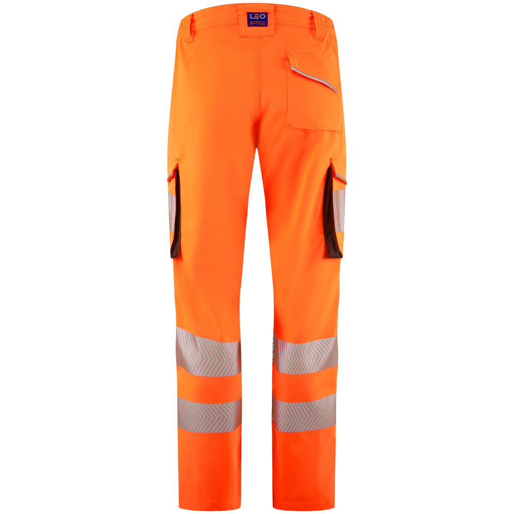Leo WINSWELL Women's Hi-Vis Orange Stretch Work Trousers CL05-O-LEO