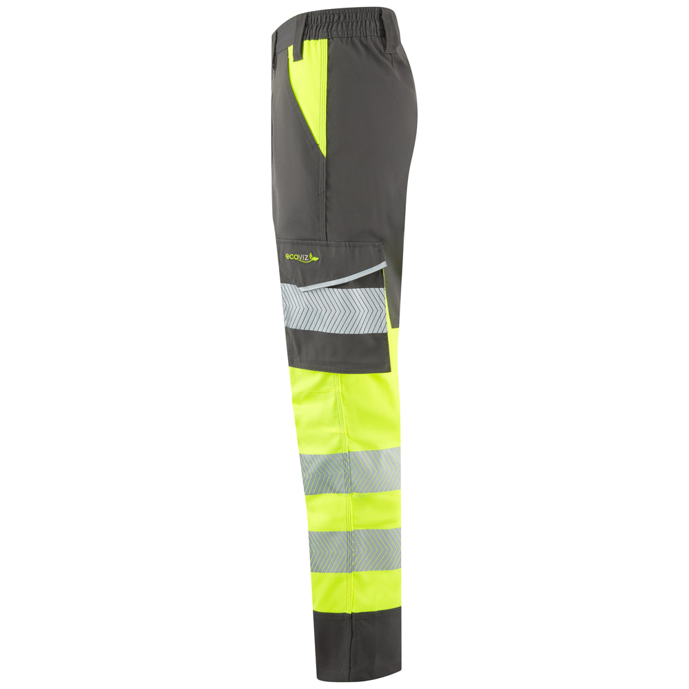 Leo WINSWELL Women's Hi-Vis Yellow/Grey Stretch Trousers CL05-Y/GY-LEO