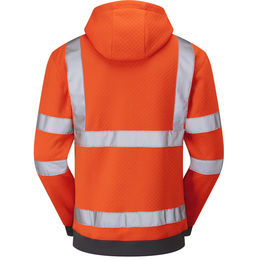 Leo GOODLEIGH Hi-Vis Orange Hooded Sweatshirt SS04-O-LEO
