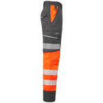 Leo WINSFORD Hi-Vis Orange Grey Stretch Work Trousers Class 1 CT05-O/GY-LEO