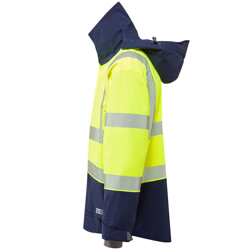 Leo DARTMOOR Hi-Vis Yellow/Navy Waterproof Jacket J05-Y/NV-LEO