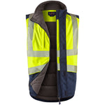 Leo HALSINGER Hi-Vis Yellow/Navy Bodywarmer BW02-Y/NP-LEO
