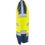 Leo RUDA Hi-Vis Yellow/Navy Print T-Shirt T17-Y/NP-LEO