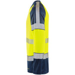 Leo RUDA Hi-Vis Yellow/Navy Print T-Shirt T17-Y/NP-LEO