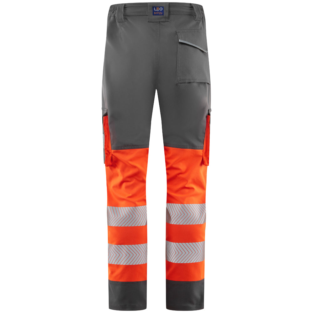 Leo WINSWELL Women's Hi-Vis Orange/Grey Stretch Trousers CL05-O/GY-LEO
