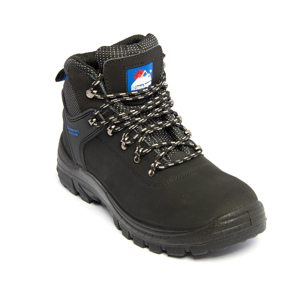 2601 Himalayan Black Leather Safety Hiker Boot – Steel Toe & Midsole, S1P