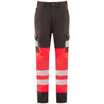 Leo WINSWELL Women's Hi-Vis Red/Grey Stretch Work Trousers CL05-R/GY-LEO