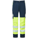 Leo WINSWELL Women's Hi-Vis Yellow/Navy Stretch Work Trousers CL05-Y/NV-LEO