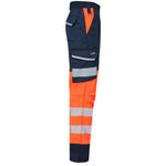 Leo WINSFORD Hi-Vis Orange Navy Stretch Work Trousers Class 1 CT05-O/NV-LEO