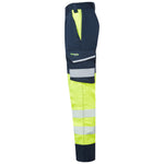 Leo WINSFORD Hi-Vis Yellow Navy Stretch Work Trousers Class 1 CT05-Y/NV-LEO