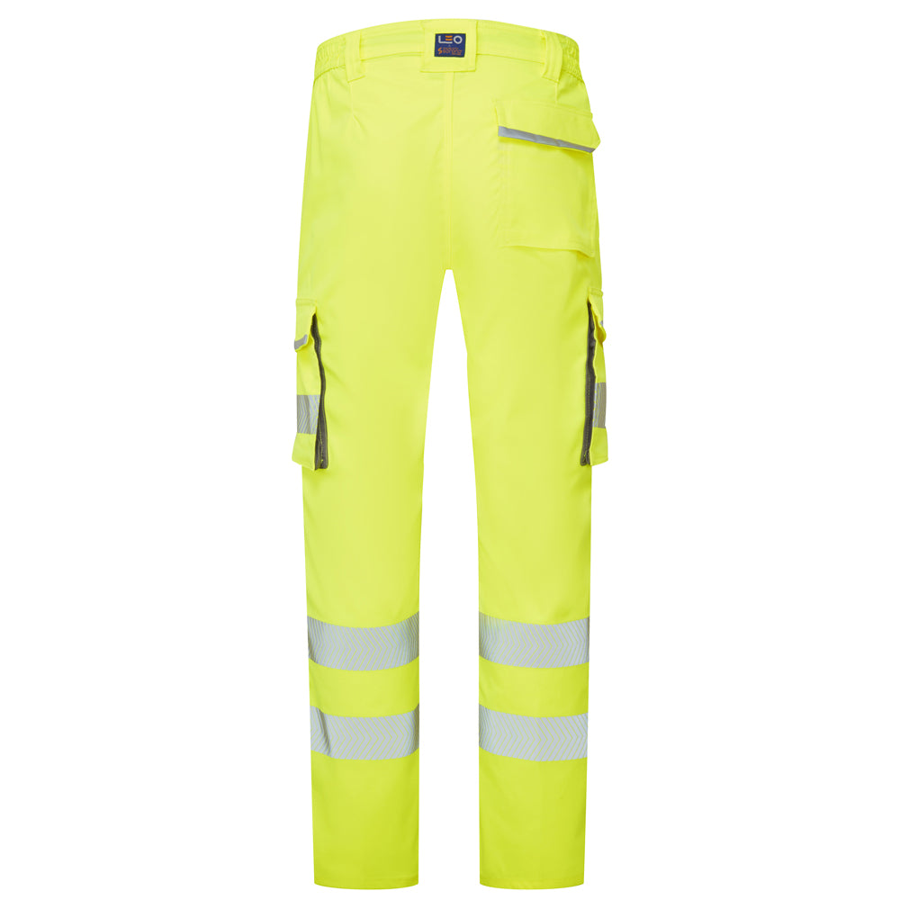 Leo WINSFORD Hi-Vis Yellow Stretch Work Trousers Class 1 CT05-Y-LEO