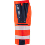 Leo KINGSLEY Hi-Vis Orange/Navy Stretch Work Shorts SH06-O/NV-LEO