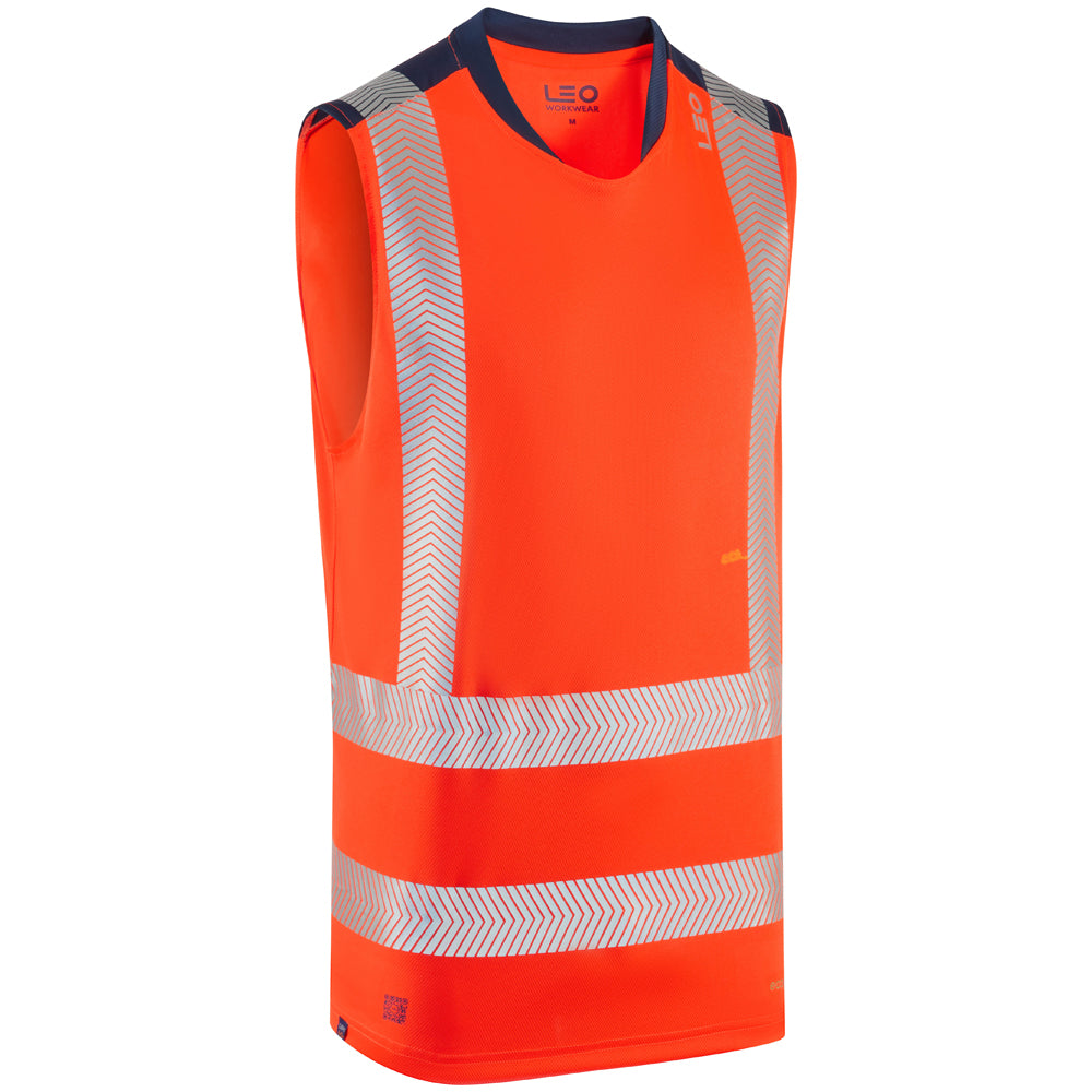 Leo BRADWELL Hi-Vis Orange T-Shirt V03-O-LEO