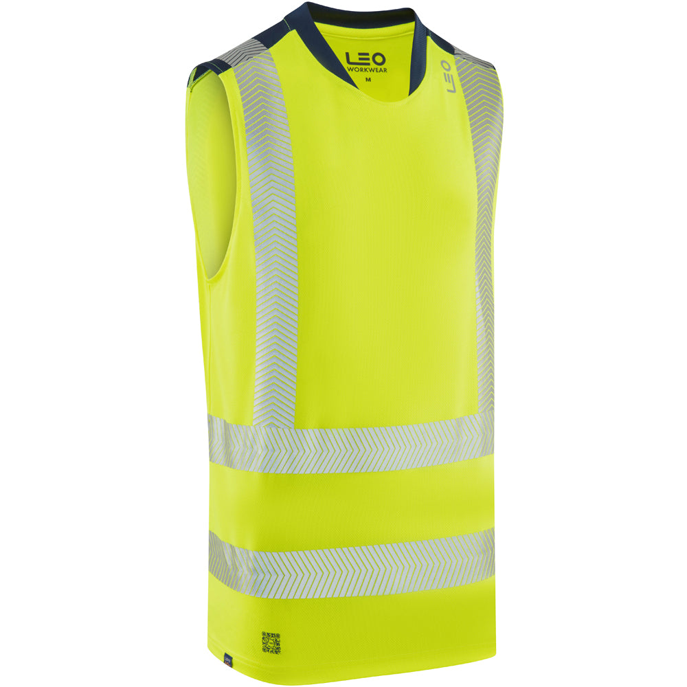 Leo BRADWELL Hi-Vis Yellow T-Shirt V03-Y-LEO