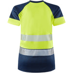 Leo LORNA Hi-Vis Yellow/Navy Print Long Sleeve T-Shirt TL16-Y/NP-LEO