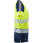 Leo LORNA Hi-Vis Yellow/Navy Print Long Sleeve T-Shirt TL16-Y/NP-LEO