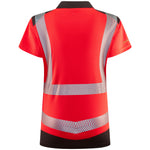 Leo ELMSCOTT Women's Hi-Vis Red/Grey Polo Shirt PL14-R/GY-LEO