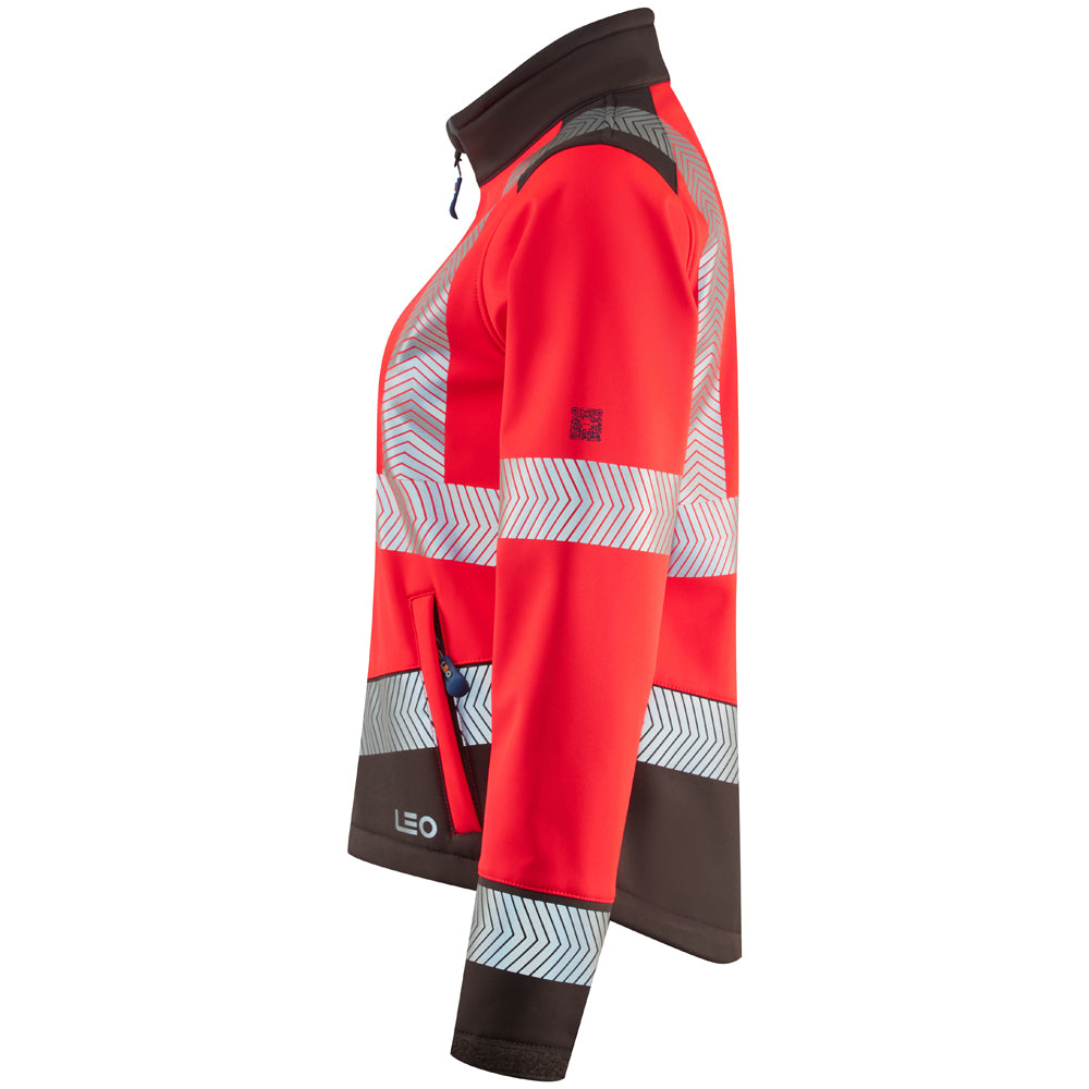 Leo PENNYWELL Hi-Vis Red/Grey Softshell Jacket SJL02-R/GY-LEO