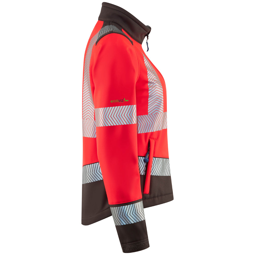 Leo PENNYWELL Hi-Vis Red/Grey Softshell Jacket SJL02-R/GY-LEO