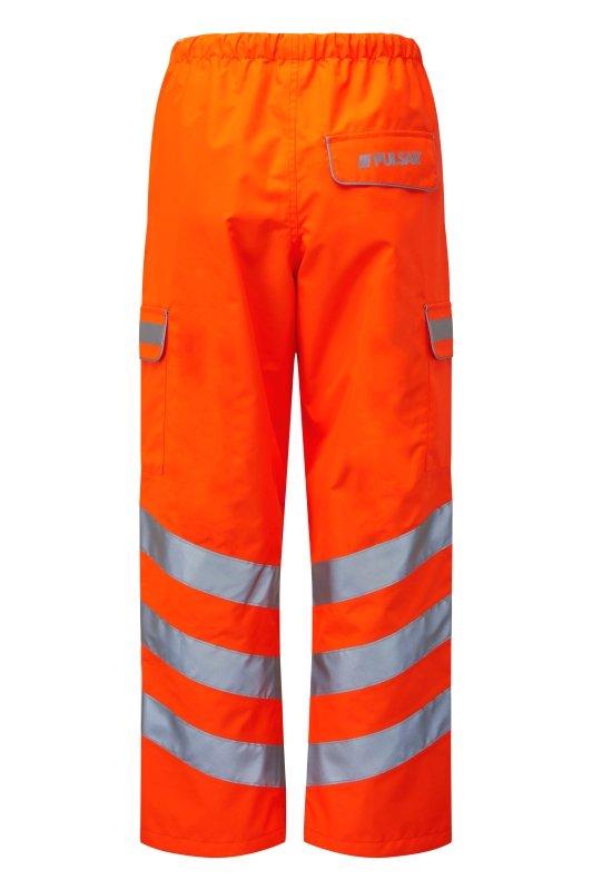 Hi-Vis Orange Waterproof Over Trousers Reflective Workwear