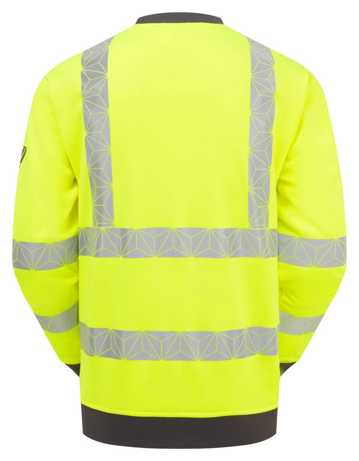 Hi-Vis Yellow Sweatshirt Recycled Fleece Workwear RCT806-YEL