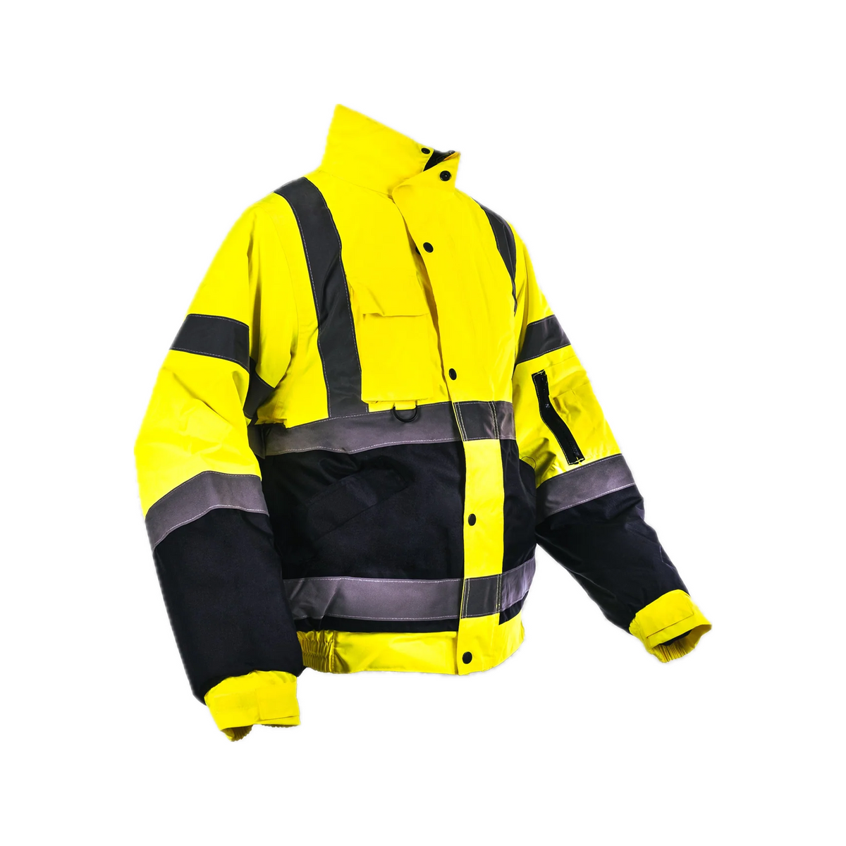 Step Ahead Hi Visibility Yellow/Navy Two Tone Bomber Jacket