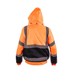 Step Ahead Hi Visibility Orange/Navy Two Tone Bomber Jacket