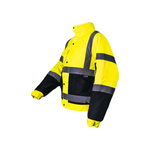 Step Ahead Hi Visibility Yellow/Navy Two Tone Bomber Jacket
