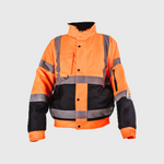 Step Ahead Hi Vis Standard Two Tone Bomber Jacket | EN ISO 20471 Class 2 | RIS-3279-TOM Orange Rail Workwear