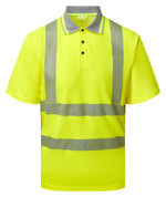 PULSAR LIFE Men's Hi-Vis Short Sleeve Yellow Polo Shirt LFE923