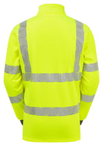 Hi-Vis Yellow Quarter Zip Sweatshirt Recycled Workwear RCT804
