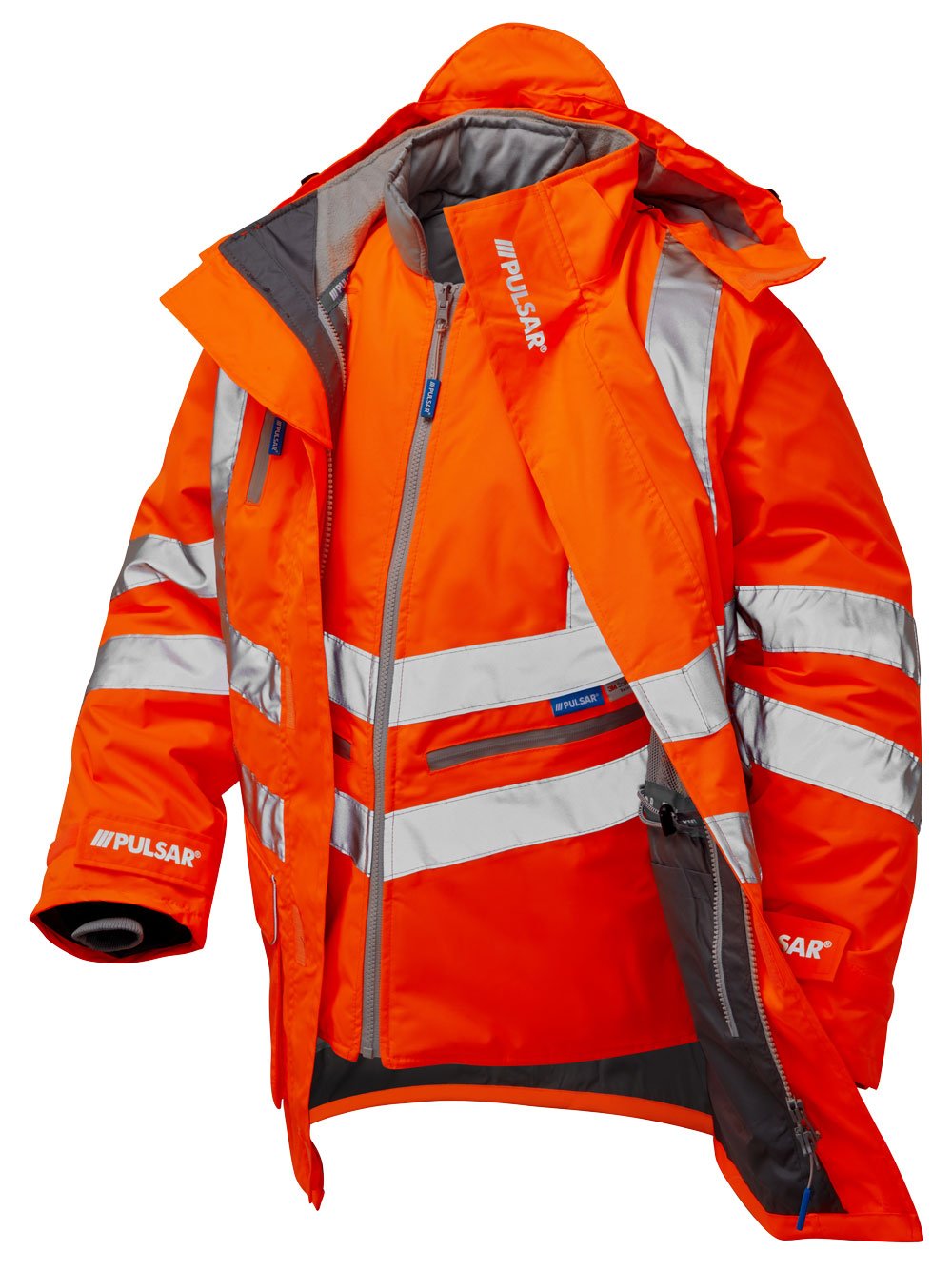 PULSAR Protect 7-in-1 Hi-Vis Storm Coat Orange PR497-R