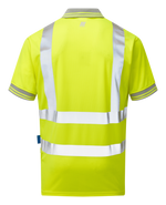 Hi-Vis Yellow Polo Shirt Moisture Wicking Workwear P175-YEL