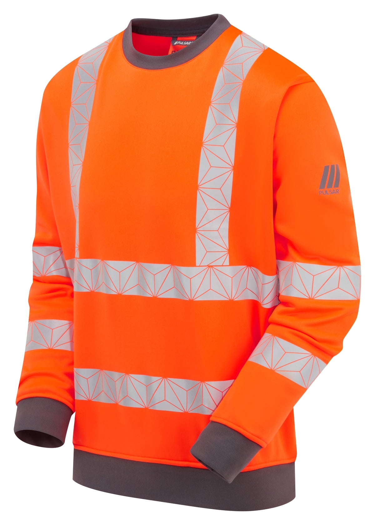 Men's Hi-Vis Orange Sweatshirt Recycled Workwear RCT807-ORG