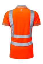Women's Hi-Vis Orange Polo Shirt Moisture Wicking PR701-ORG