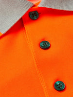 Women's Hi-Vis Orange Bamboo Polo Shirt LFE974-NB