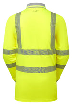 PULSAR LIFE Men's Hi-Vis Long Sleeve Yellow Polo Shirt LFE925
