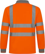 Step Ahead Hi Vis Visibility Long Sleeve Polo Shirts Safety Work-wear