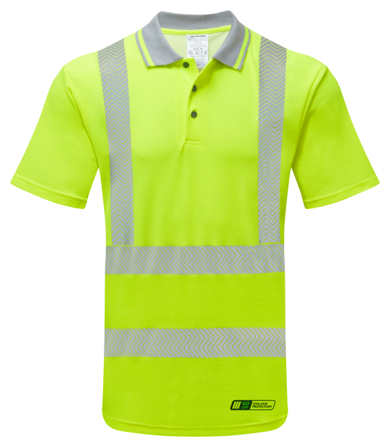 PULSAR Short Sleeve Hi-Vis Yellow Polo Shirt LFE923-YEL