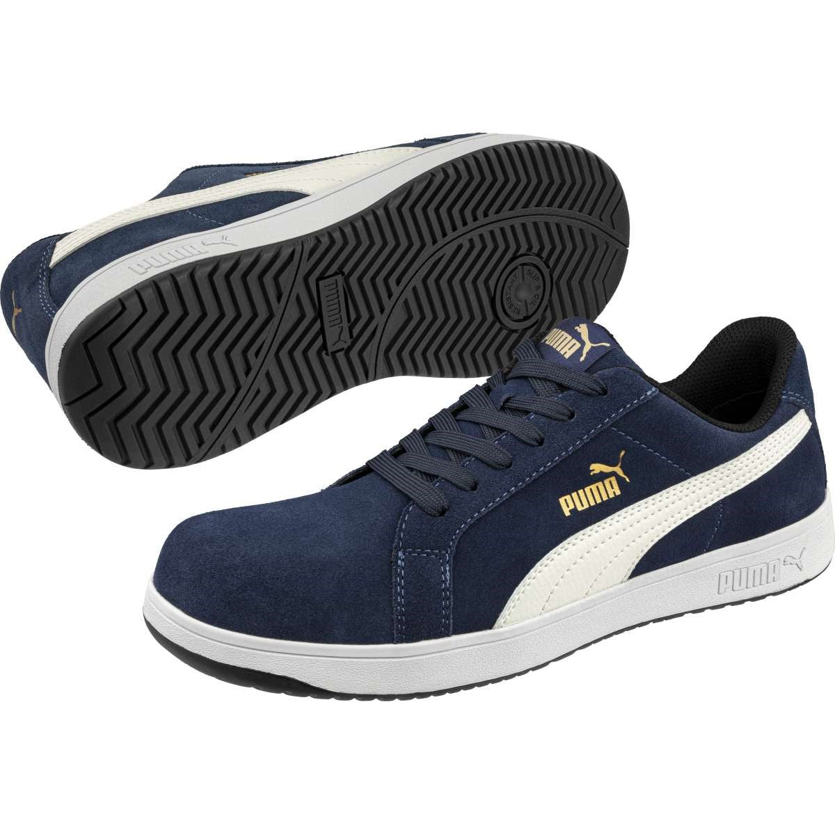 PUMA ICONIC Suede Navy S1PL Safety Shoes - ESD Trainers