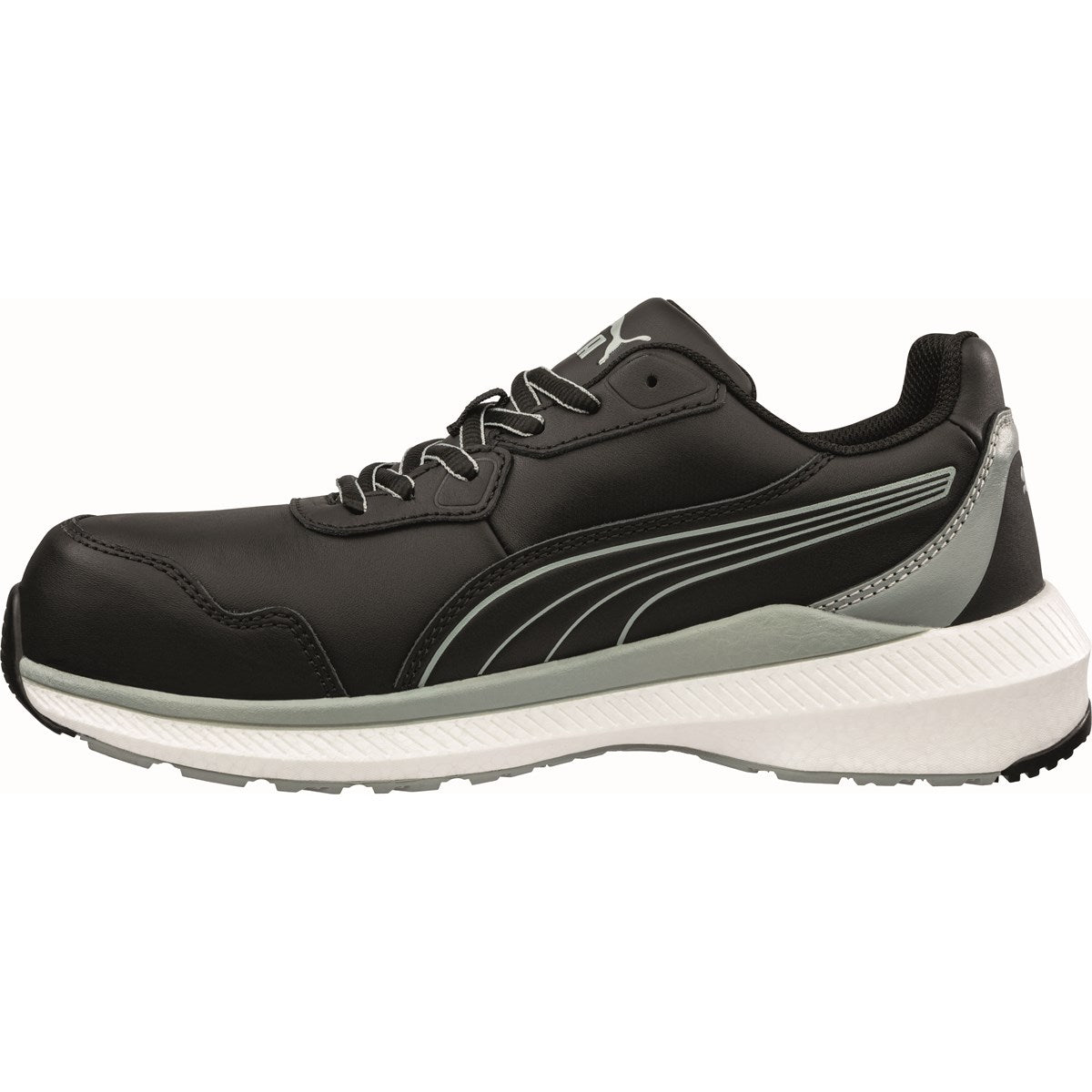 PUMA ZOOM Black S3S Safety Shoes - ESD Leather Work Trainers
