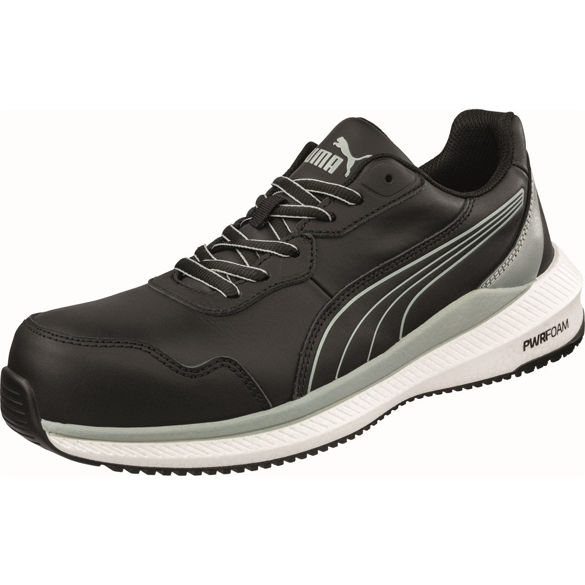 PUMA ZOOM Black S3S Safety Shoes - ESD Leather Work Trainers