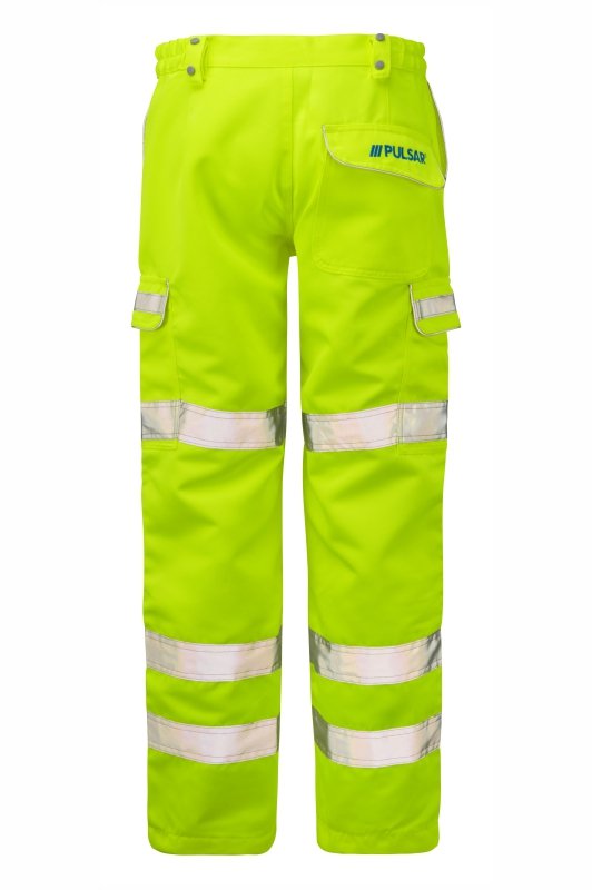 Hi-Vis Yellow Combat Trousers Durable Workwear P346-YEL