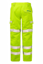 Hi-Vis Yellow Combat Trousers Durable Workwear P346-YEL